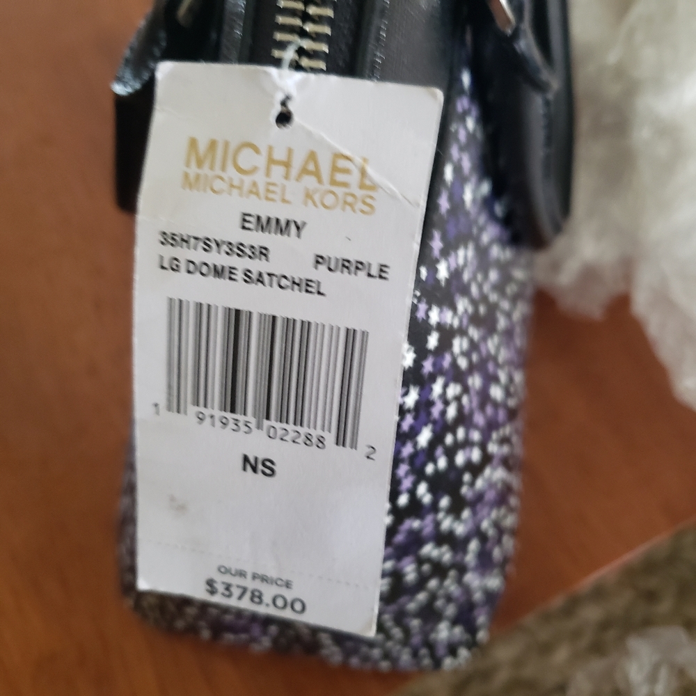 Michael Kors Emmy Purple Stars Handbag - Picture 5 of 10